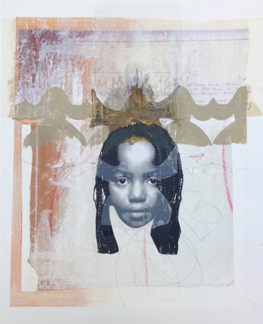Deborah Roberts
Miseducation of Mimi #95, 2014
Collage, mixed media on paper
17 x 14 inches