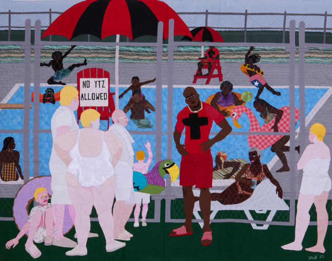 Dawn Williams Boyd

The Illusion of Freedom, 2025

Assorted fabrics and cotton embroidery floss

47 x 60 in