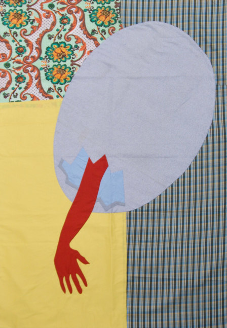 Egg and Serpent, 2019
Appliqu&amp;eacute; fabric
67 x 46.5&amp;nbsp;inches