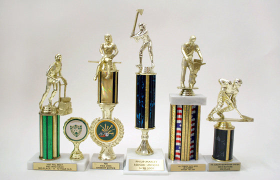 Jean Shin
Altered Trophies Set 5 (Everyday Monuments), 2009
Sets of five sports trophies, painted and cast resin
14 x 18.5&amp;nbsp;x 4&amp;nbsp;inches
Courtesy of the Artist and Fort Gansevoort