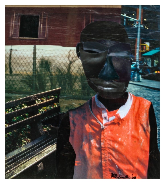 Melvin Smith, African Slave Descendant, 2008, Paper collage on matboard, 15 x 13 in.