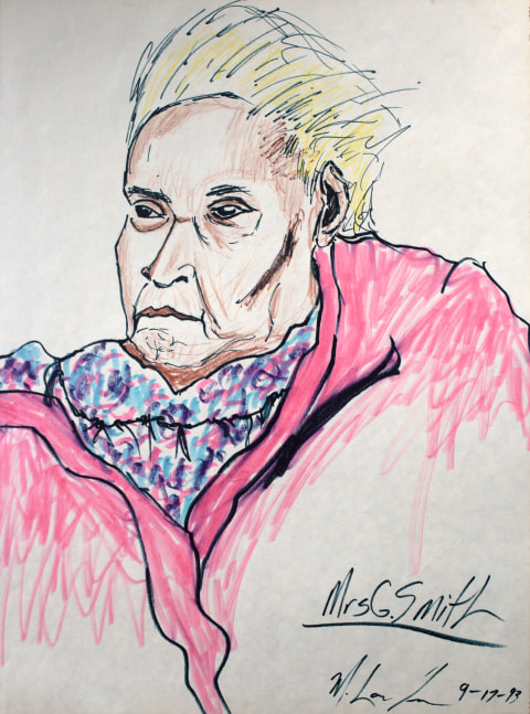 Michelangelo Lovelace
Gladys Smith, 1993
Ink and color pencil on paper
24&amp;nbsp;x 18 inches
&amp;nbsp;