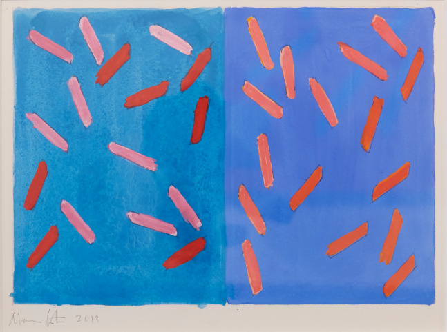 Untitled (Blue,Blue), 2013
Gouache on Paper
15.5 x18 inches