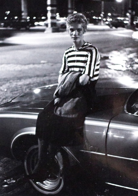 Efrain John Gonzalez
Trans Girl Sitting on Car, Along West Street, 1980
Silver gelatin print
10 x 8 inches&amp;nbsp;