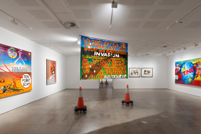 Installation view: GORDON HOOKEY: A MURRIALITY.&amp;nbsp;UNSW galleries. Photo &amp;copy; Jacqui Manning