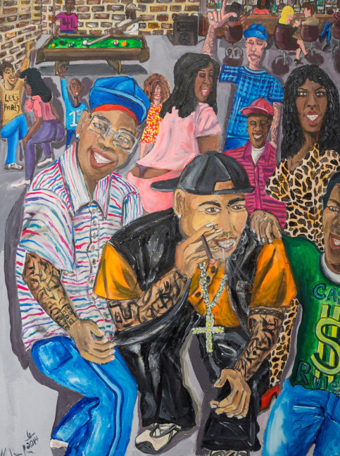 Michelangelo Lovelace
The Gangs All Here
2014
Acrylic on canvas
36.25 x 27.25 in