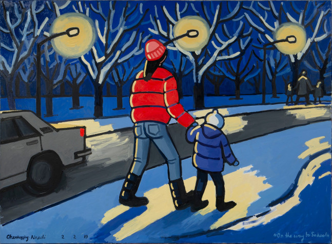 On the Way to School, 2019
Oil on linen
43.5 x 59 inches