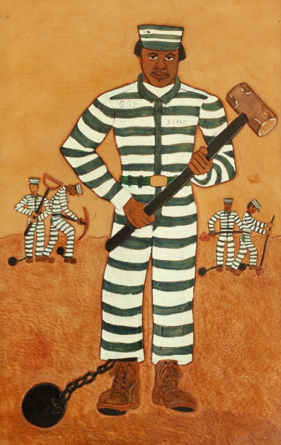 Self-Portrait,&amp;nbsp;1997
Acrylic paint on carved and tooled leather
32 x 20.5&amp;nbsp;inches