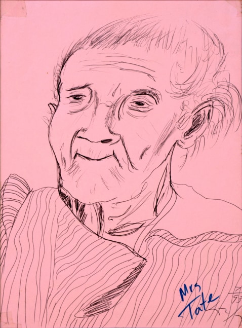 Michelangelo Lovelace
Mrs. Tate, 1993
Ink and marker on paper
10 x 15 inches&amp;nbsp;