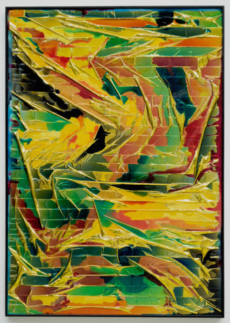 Tuan Andrew Nguyen
Untitled, 2019
Space blanket, epoxy resin, canvas and wood
79.5 x 55 inches