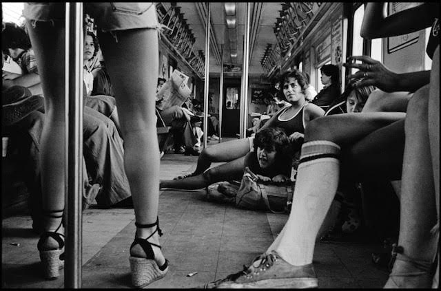 Susan Meiselas
Pebbles, JoJo and Carol on the A train, New York, 1978
Silver gelatin print
18 x 24 inches (Framed)
Courtesy of the artist and the Higher Pictures, New York