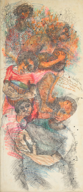 Aminah Brenda Lynn Robinson
Fields of Endless Days
1974
57 x 26 in.
Pen, ink, pastel, and colored pencil, on paper