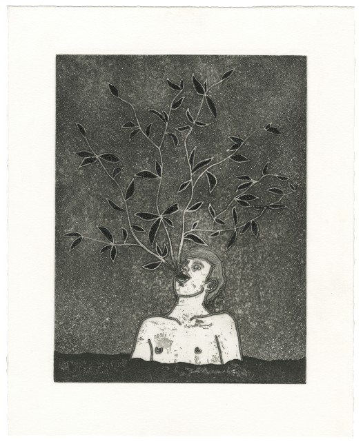 Felipe Baeza
Ahuehuete en La Noche, 2017
Etching with aquatint, open bite, sugarlift and glitter on paper
14.5&amp;nbsp;x 11.5 inches