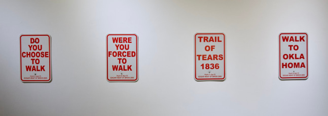 Trail of Tears, 2005
4 aluminum panels
18 x 109.5&amp;nbsp;inches