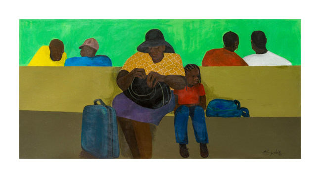 Journey to Minnesota, 2008
Oil on canvas
48 &amp;times; 96 in