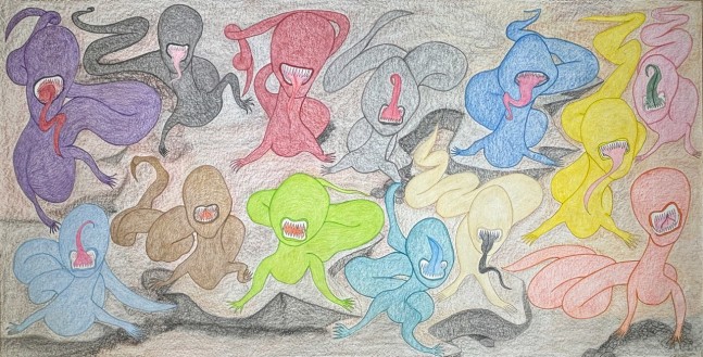 Untitled, 2022
Colored pencil and ink on paper
50 x 97.5 inches