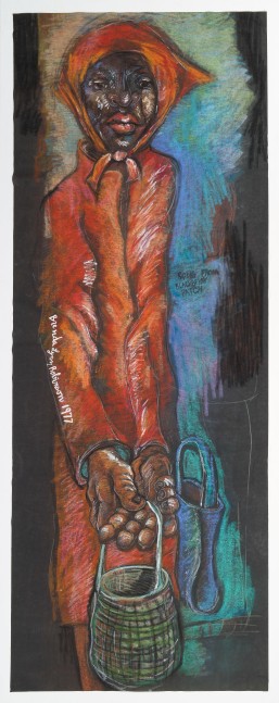 Aminah Brenda Lynn Robinson
Song from Blackberry Patch
1977
96 x 36 in.
Colored pencil, pastel, and acrylic, on felt paper