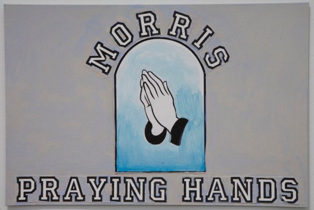 Alex Israel
High School Mural Study (Morris Praying Hands), 2007
Acrylic collage on paper
11 x 15 inches
Courtesy of the artist