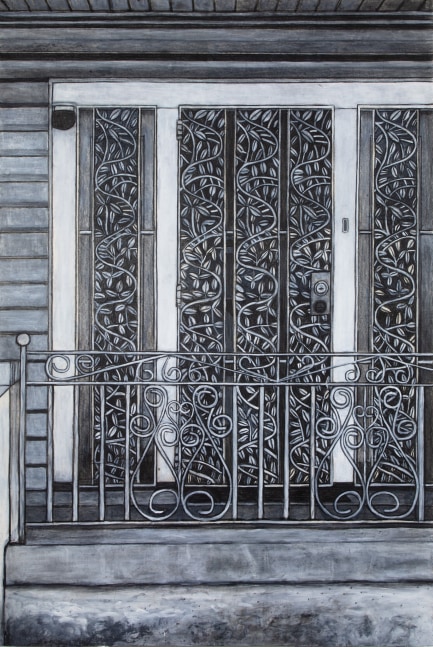 Willie Birch
Safe (gate), 2016
Acrylic and charcoal on paper
71 x 48 inches