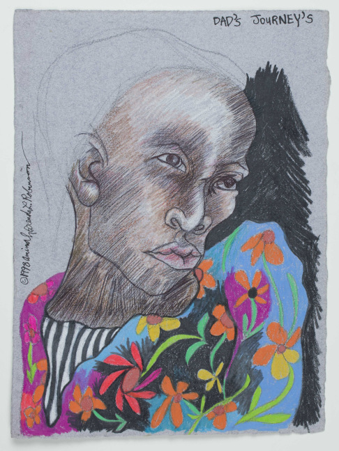 Aminah Brenda Lynn Robinson
Dad&amp;#39;s Journey
1998
15 x 11 in.
Graphite, pen, ink, colored pencil, and crayon, on paper