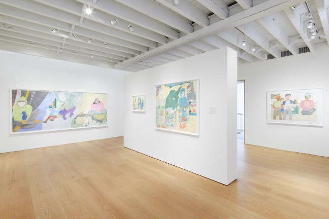 Installation view of Shuvinai Ashoona&amp;#39;s When I Draw&amp;nbsp;at The Perimeter, London. Photo by Stephen James.