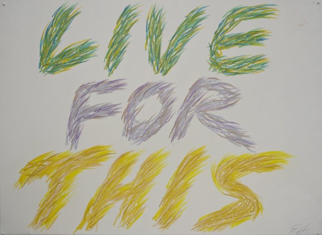 Live For This, 1990
Pastel drawing on paper
22 x 30 inches