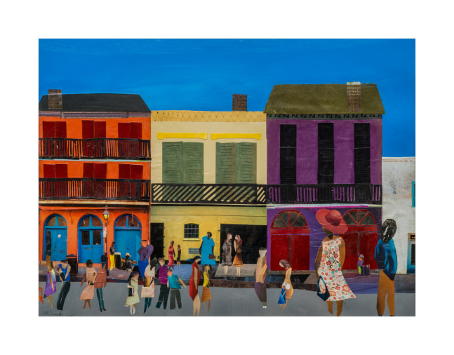 The French Quarter at High Noon, 2007
Paper Collage
32 &amp;times; 40 in
