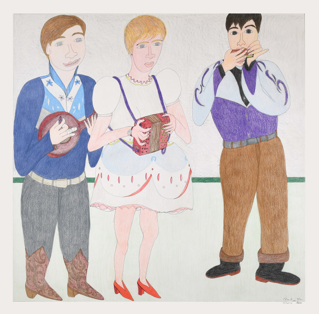 Untitled, 2014
Graphite, colored pencil, and ink, on paper
46 x 46.75 inches