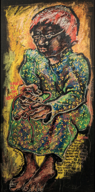 Aminah Brenda Lynn Robinson
Field Hand&amp;mdash;Hands of an Artist
1978
72.5 x 35.5 in.
Pastel and acrylic on Pellon