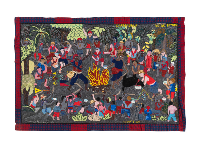 Myrlande Constant
Ceromine Bois Caiman
Date unkown
Beads and sequins on fabric
52 x 82 inches