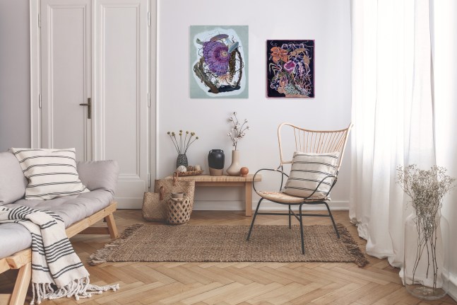 Bethann Parker, Valley Of Wax  18&quot; x 22&quot;  Earth Pigment, Oil And Shellac On Panel