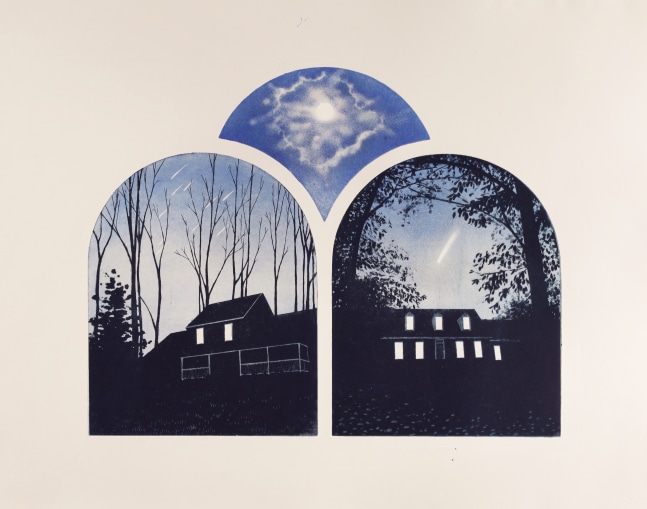 Come Watch With Me, 18” x 22” (20” x 24” Framed), Five-plate Etching