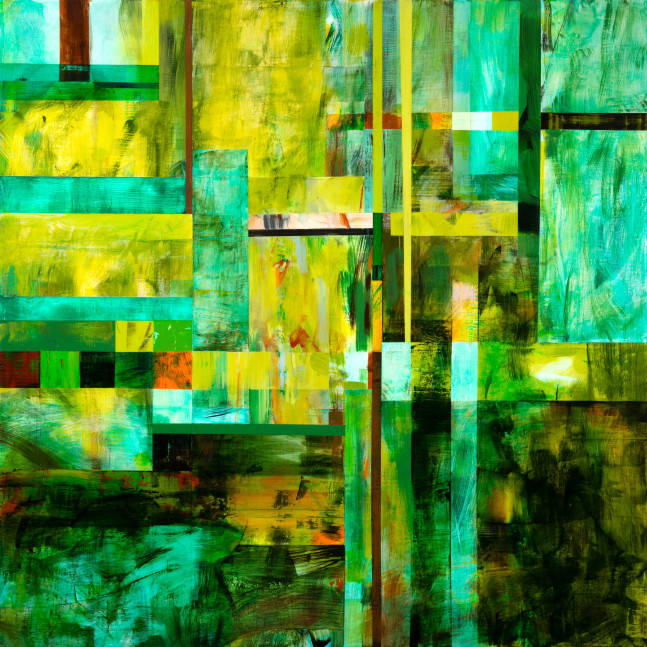 Val Rossman, Expected To Grow 36&quot; x 36&quot;  Acrylic On Aluminum