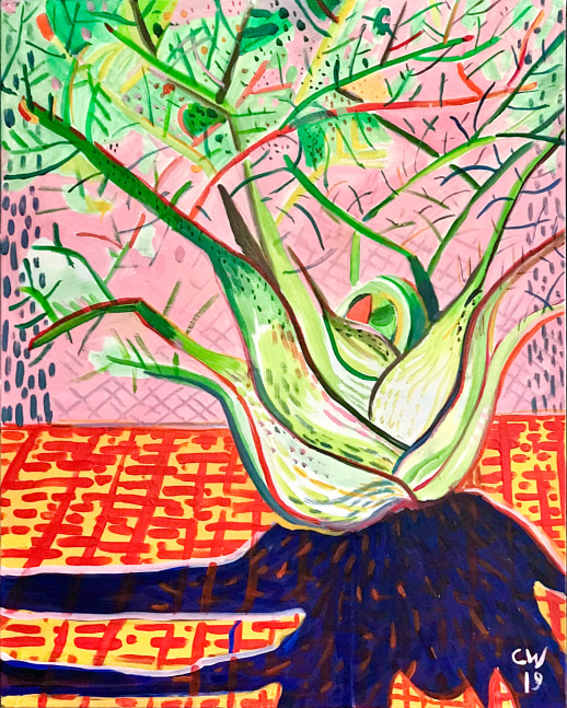 Curtis Wallin, Finocchio  30″ x 24″  Acrylic On Canvas