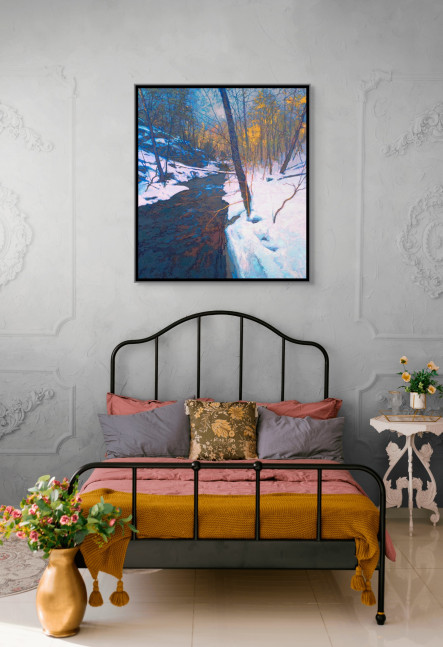 Thomas Paquette, Ricketts Glen, Falls Stream  34&quot; x 30&quot;  Oil On Belgian Linen