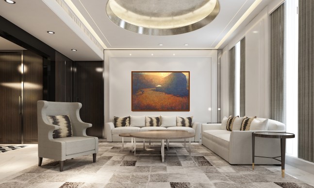 Thomas Paquette, Agrarian Diffraction 40&quot; x 60&quot;  Oil On Linen  $16,000