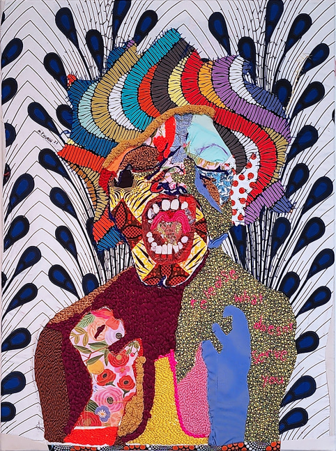 The Scream (SOLD)  46&quot; x 34&quot;  Mixed Media