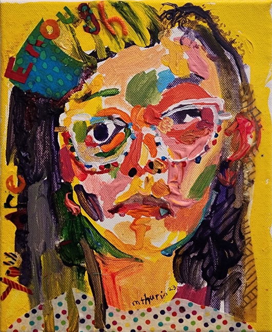 You Are Enough  10&quot; x 8&quot;  Mixed Media