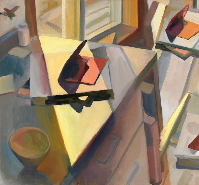 Martha Armstrong, Triple Valentine 26&quot; x 28&quot;  Oil On Canvas