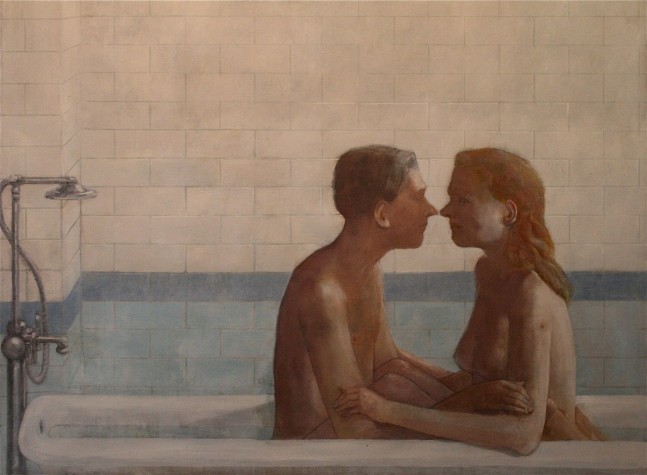 James Stewart, Lovers 41&quot; x 46&quot;  Oil On Canvas