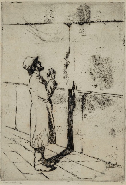 Hermann Struck, Man at wailing wall, 1932
Etching, 5.71 by 8.19 inches
(14.5 by 20.8 cm)
Framed: 13 3/4 x 17 3/4 inches
(Inv# HS2281)