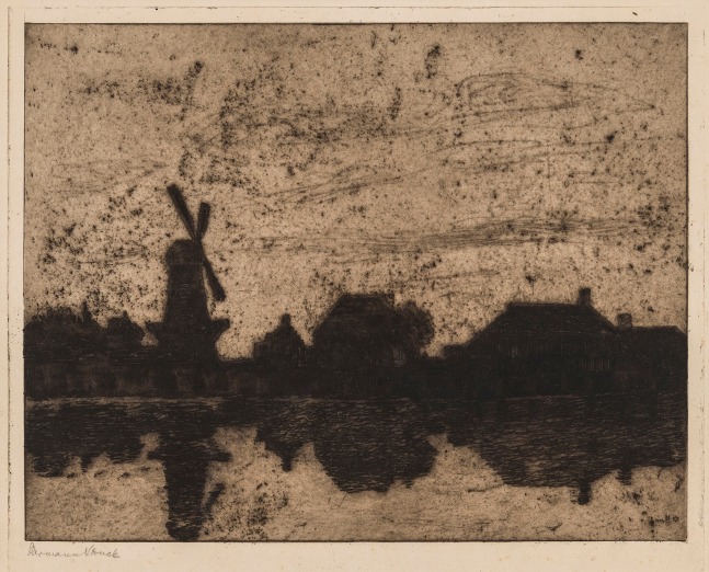 Hermann Struck, Evening on a Dutch canal, Etching
12.28 by 9.57 inches, (31.2 by 24.3 cm)
&amp;nbsp;