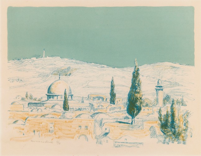 Hermann Struck, Jerusalem X, Lithograph in colors
12.6 by 9.65 inches (32 by 24.5 cm) Ed. 10 of 75
&amp;nbsp;