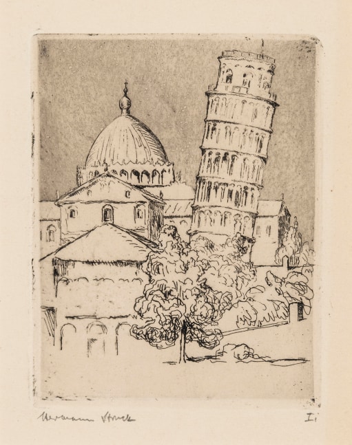 Hermann Struck, Pisa
Etching, 3.54 by 4.72 inches
(9 by 12 cm)
Framed: 13 3/4 x 17 3/4 inches
(Inv# HS2712)