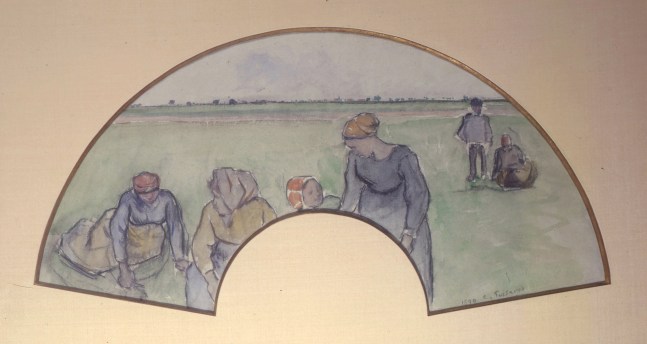 Camille Pissarro, Paysans Ramassant des Herbes

1890, watercolor on paper, 23.25 x 7.5 inches