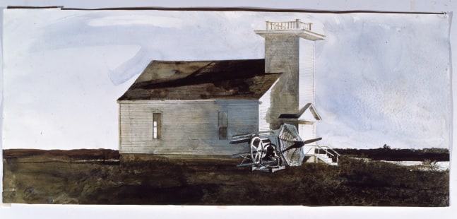 Andrew Wyeth, Chunch and Steeple,1982

watercolor, 35.5 x 80.6 cm