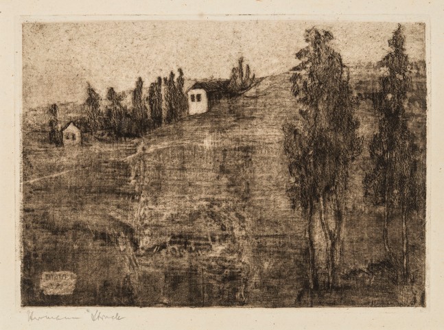 Hermann Struck, Rehovot, A Jewish Colony, 1904
Etching, 8.43 by 6.02 inches
(21.4 by 15.3 cm)
Framed: 17 3/4 x 13 3/4 inches
(Inv# HS2933.1)