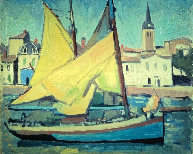 Albert Marquet, La voile et l&amp;#39;eglise, la Chaume

1921, oil on canvas, 33 x 41 cm