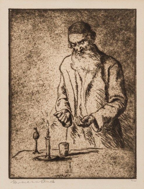 Hermann Struck, Havdalah, Etching
6.97 by 9.25 inches (17.7 by 23.5 cm) Ed. 27 of 100
&amp;nbsp;