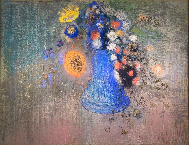 Odilon Redon, Vase de Fleurs, pastel on paper, 47 x 60.3 cm